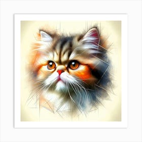 Feline Cat Creative Artwork Illustration 137 Art Print