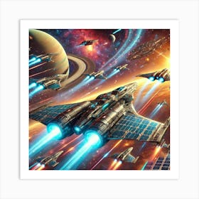 Solar Strike Fighters 1024x1024 Art Print