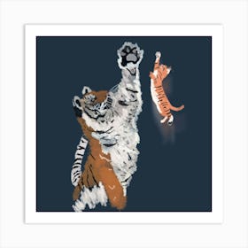 High Five Tiger Art Print