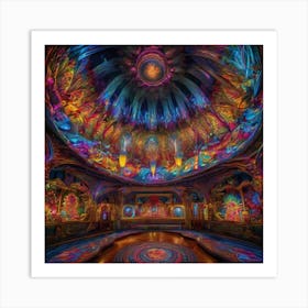 Psychedelic Hall Of Mirrors Art Print