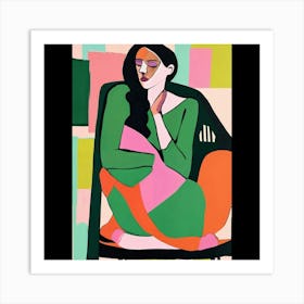 Woman In A Chair Art Print