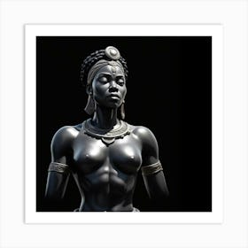 Statue Of African Woman Art Print