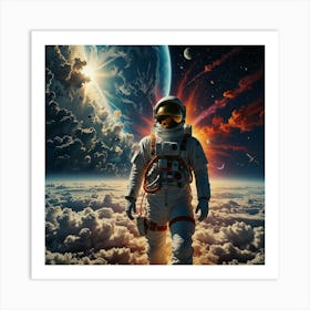 Astronaut In Space 6 Art Print