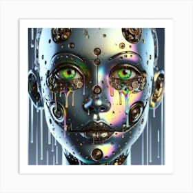 Robot Face Art Print