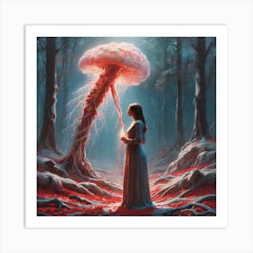 Woman In The Forest 17 Art Print