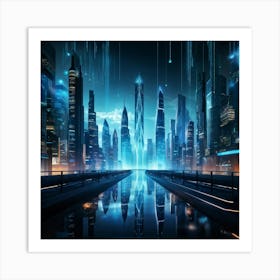 Futuristic City 17 Art Print