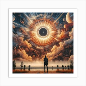 Man Standing In Front Of A Star Art Print