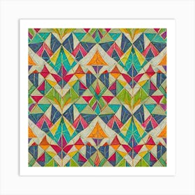 Firefly Beautiful Modern Abstract Detailed Native American Tribal Pattern And Symbols With Uniformed (10) Art Print