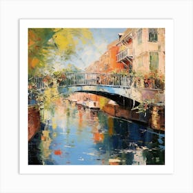 Bridge Over The Canal Art Print