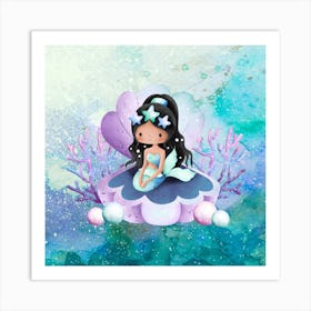 Little Mermaid Jasmine Art Print