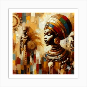 Native African Woman In Traditional Wear 2 Art Print