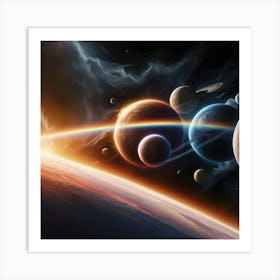 Planets In Space Poster