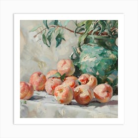 Still Life With Peaches Art Print