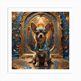 Chihuahua As A Queen Art Print