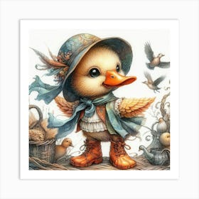 Baby duck 1 Art Print