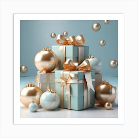 Elegant Christmas Gift Boxes Series003 Art Print