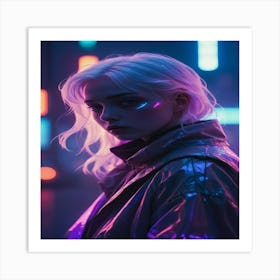 Neon Girl 2 Art Print