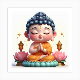 Light of Asia, Lord buddha Art Print