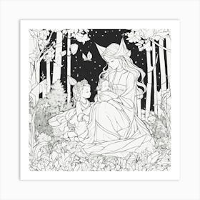 Elf In The Forest Art Print