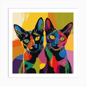 Kisha2849 Burmese Cats Colorful Picasso Style No Negative Space Ace98cee 5b97 4a71 869d 852c6d1c3856 Poster