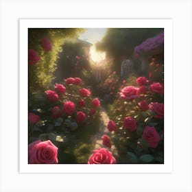 Beautiful Rose Garden Art Print