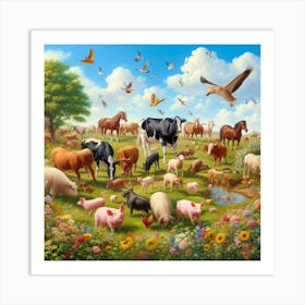 Spring Animals Art Print