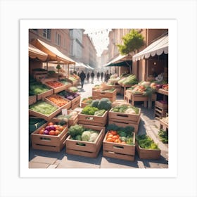 Street Market Art Print