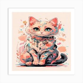 Cat Painting Art Print