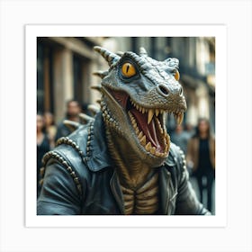 Man Dressed As A Dragon Wall Decoration Art Print