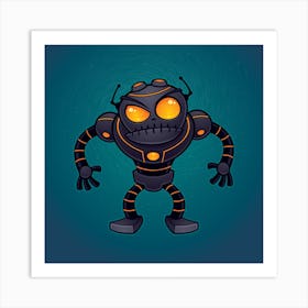 Angry Robot Art Print