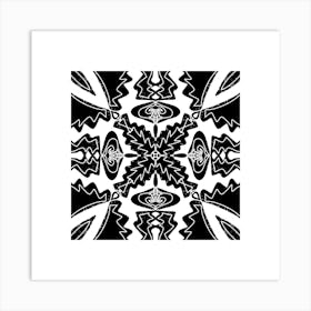 Black And White Abstract 1 Poster