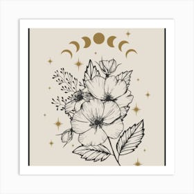 Moonflowers Art Print