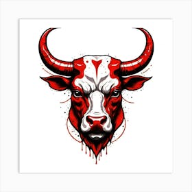 Bull Head Art Print