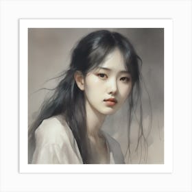 Korean Girl Art Print