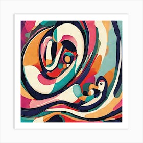 Abstract Of A hug Art Print