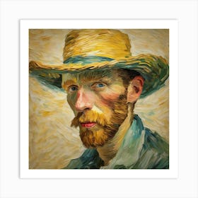 Van Gogh straw hat inspiration 5 Art Print