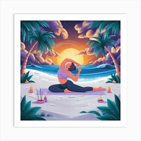 Yoga women Art Print