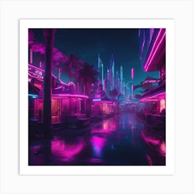 Neon City Art Print