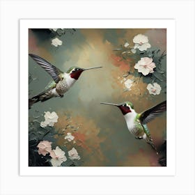 Hummingbirds Art Print