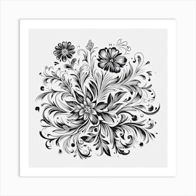 Floral Design Vector 2 Art Print