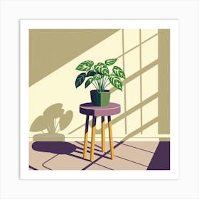 Plant On A Table 3 Art Print