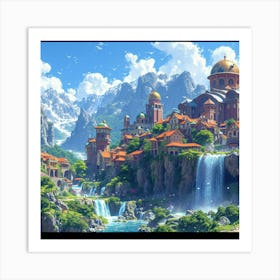 Castle In The Mountains Art Print