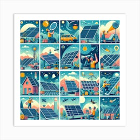 Solar Panels In The Sky Art Print