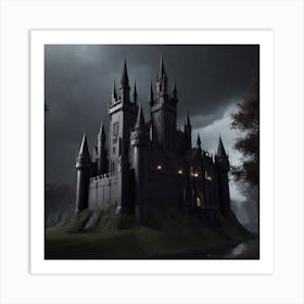 Albedobase Xl A Gothic Dark And Large Castle 3d Renderv02 1 Art Print