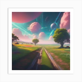 Space Landscape 3 Art Print