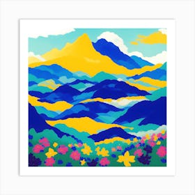 Mountain Landscape Abstract 1 Art Print