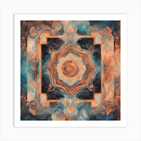 Psychedelic Mandala ( Bohemian Design ) Art Print