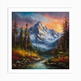 Mountain Peaks Art Print