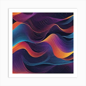 Abstract Wave Pattern Art Print