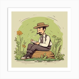 Man In The Woods Art Print